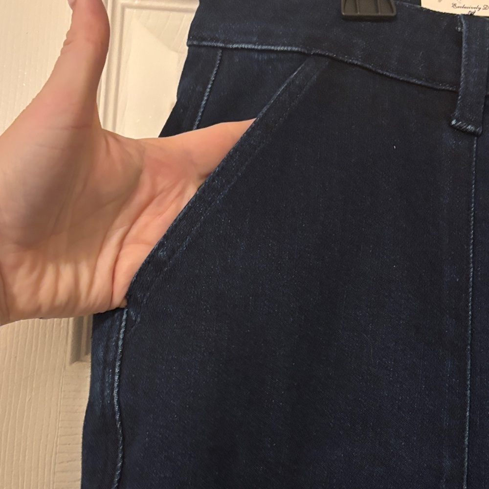 Judy Blue High Waisted Straight Fit Western Jeans-Dark Wash-Size 14W - Picture 4 of 7